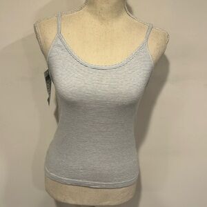 Brandy Melville Gray Striped Tank Top